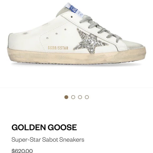 Golden Goose White Sneakers with Silver Star - Picture 2 of 8